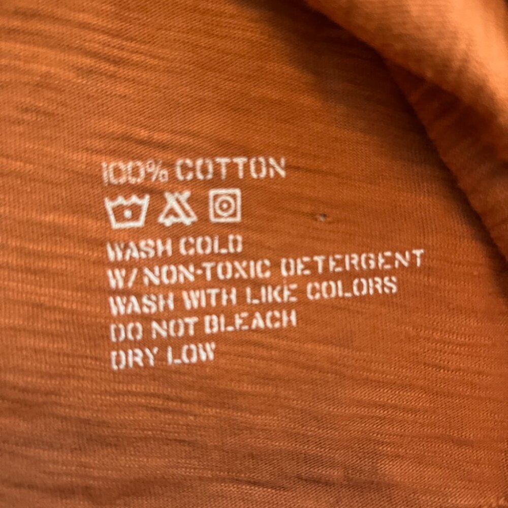 Alex Mill | The Standard T-Shirt In Slub Cotton - Burnt Orange / Sz S - Picture 8 of 11